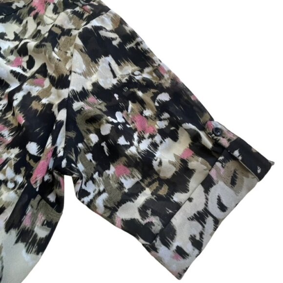 TORRID Lexie Ikat Floral Chiffon High-Low Babydoll Tunic Blouse - Size 1X - Picture 6 of 10